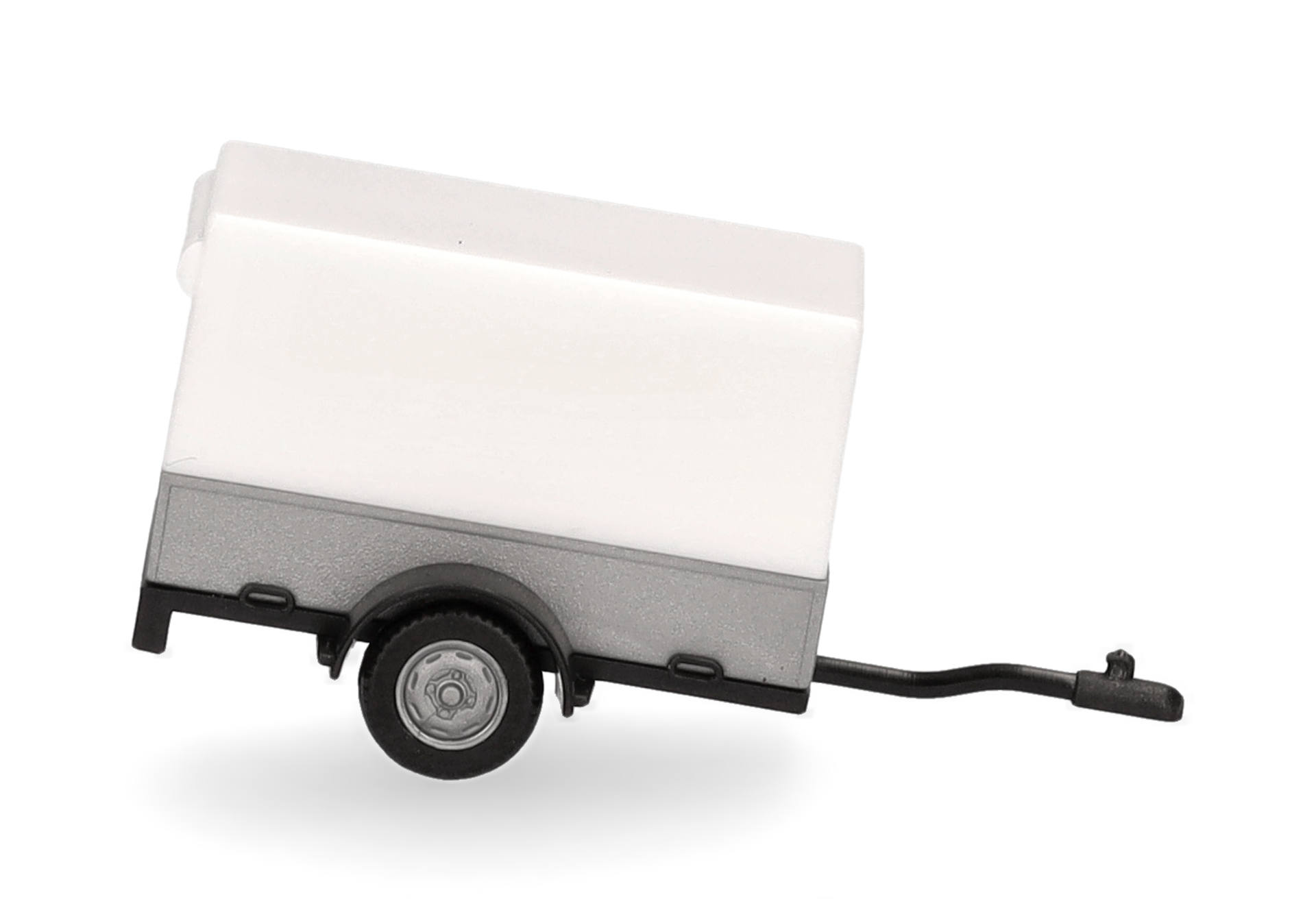 Canvas trailer for passenger cars 1-axle, white