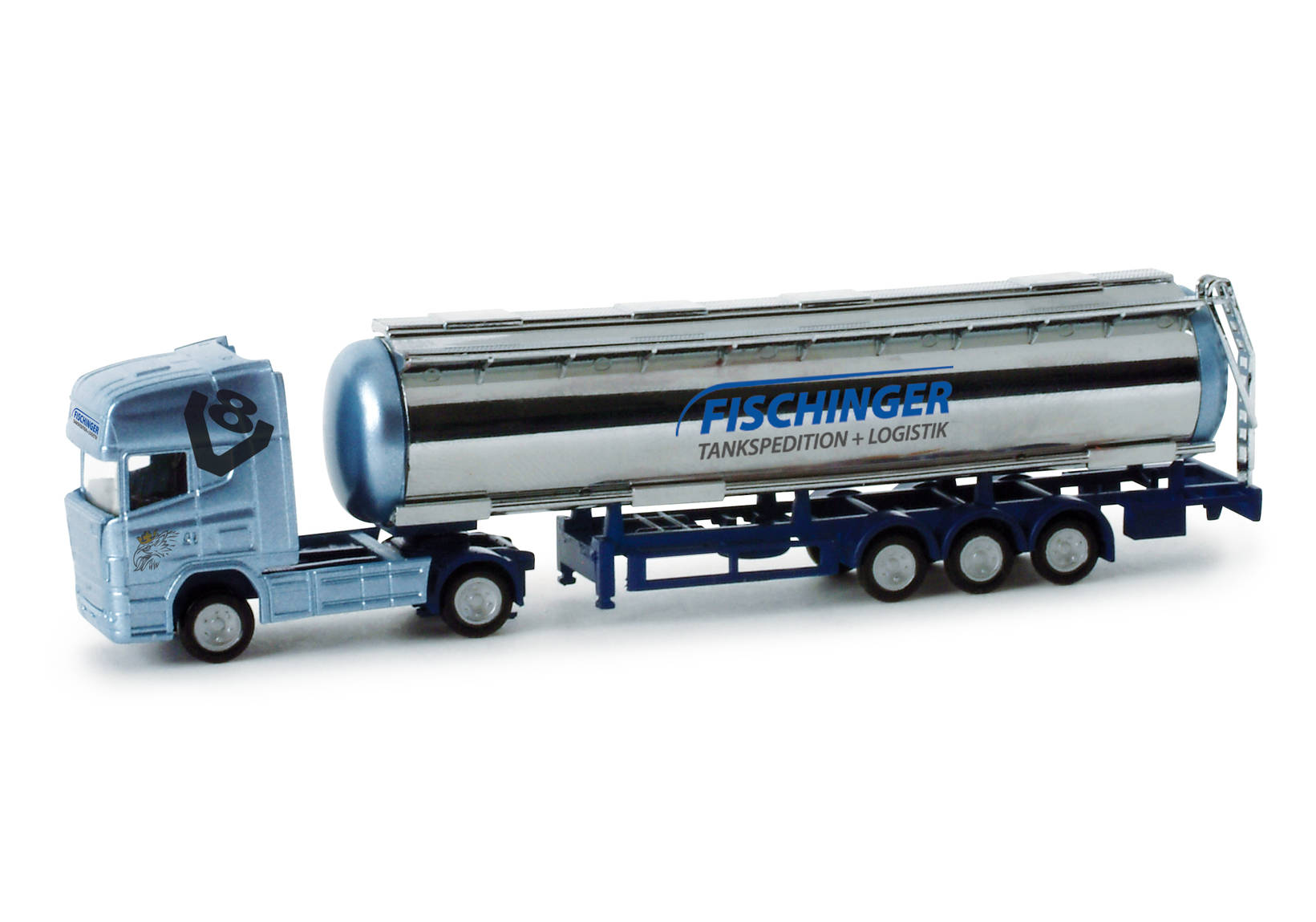 Scania R TL chrome-plated tank semitrailer "Fischinger"