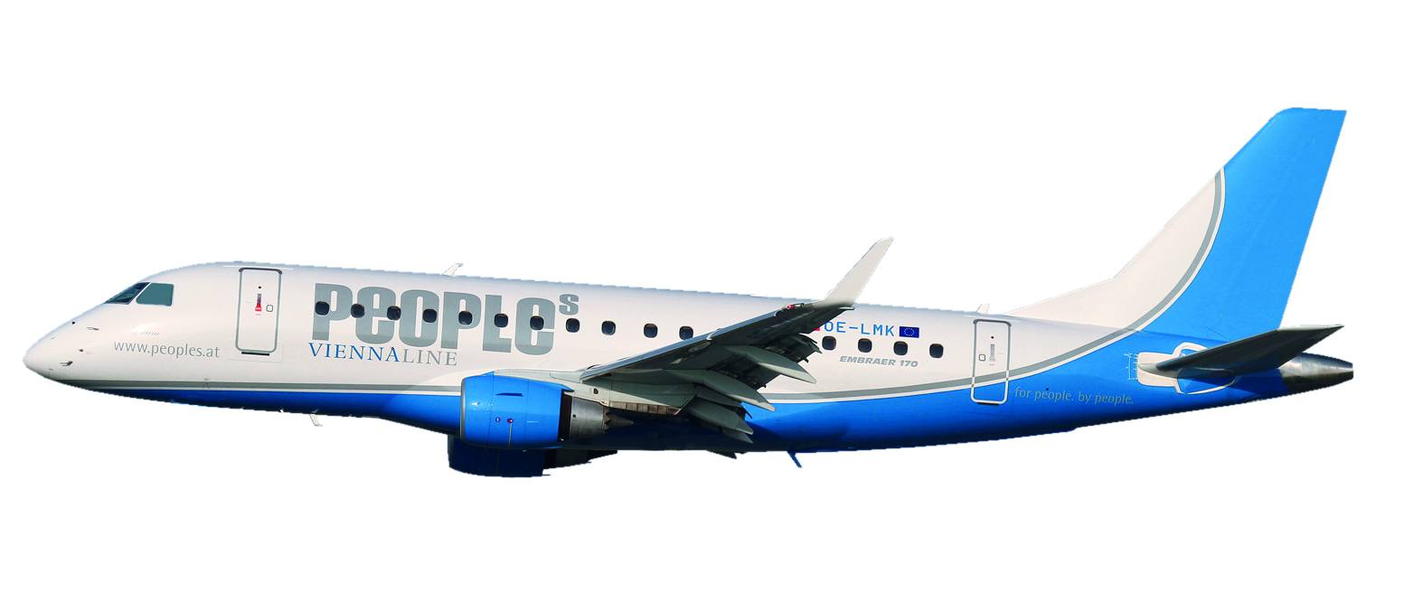 People´s Viennaline Embraer E170 - OE-LMK "Laura" (left) + OE-LTK "Nora" (right)