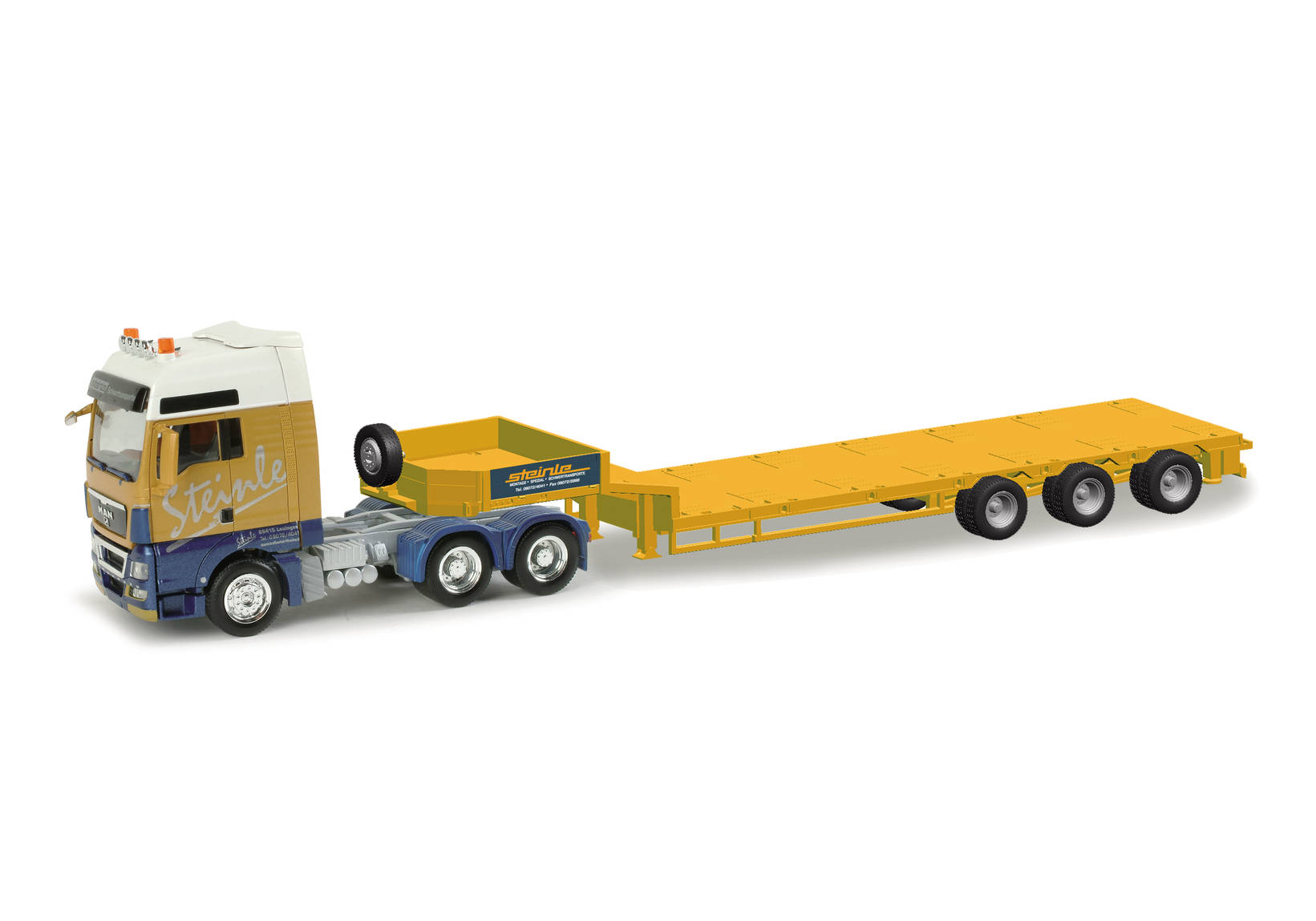 MAN TGX XXL Goldhofer Semitieflade-Sattelzug "Steinle"