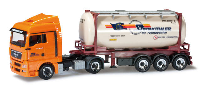 MAN TGX XLX container semitrailer "Steinkühler"