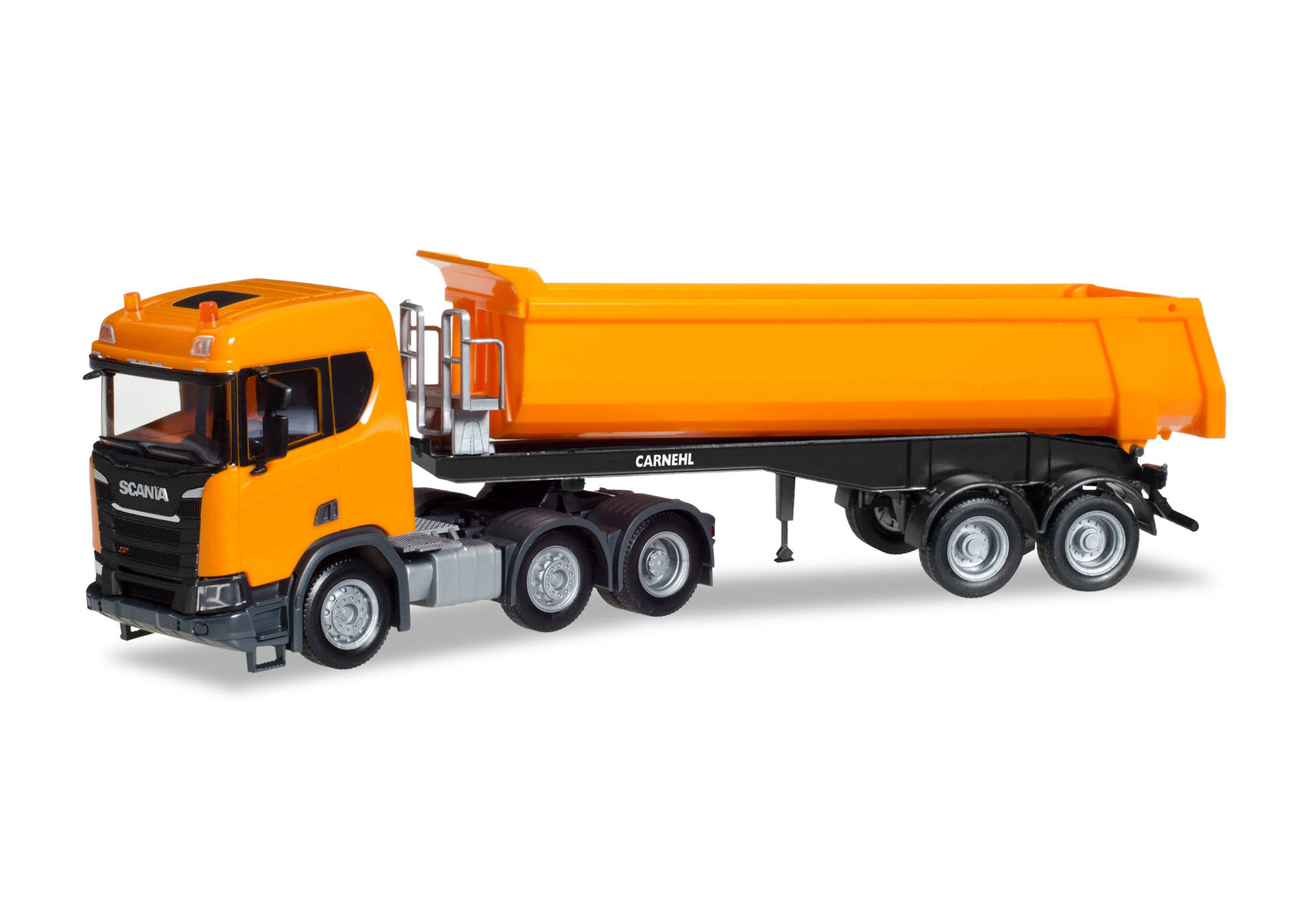 Scania CR ND XT 6x2 dump semitrailer, communal orange