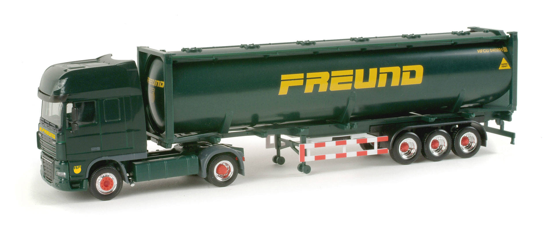DAF XF 105 SSC silo container semitrailer "Freund"