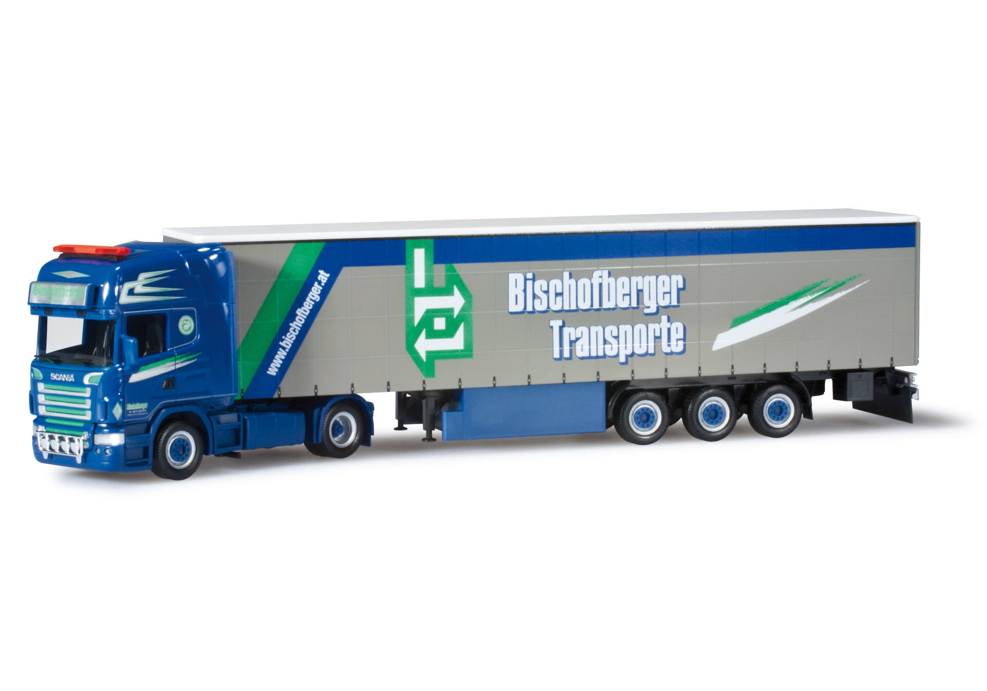 Scania R TL Gardinenplanen-Sattelzug "Bischofberger"