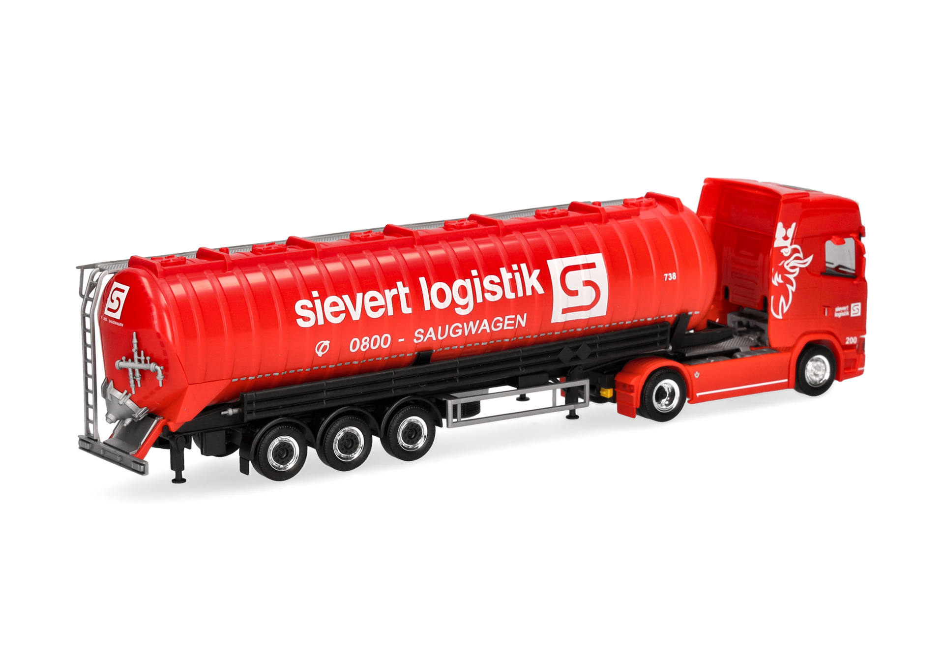 Scania CS 20 HD vacuum silo semitrailer truck "Sievert Logistik"