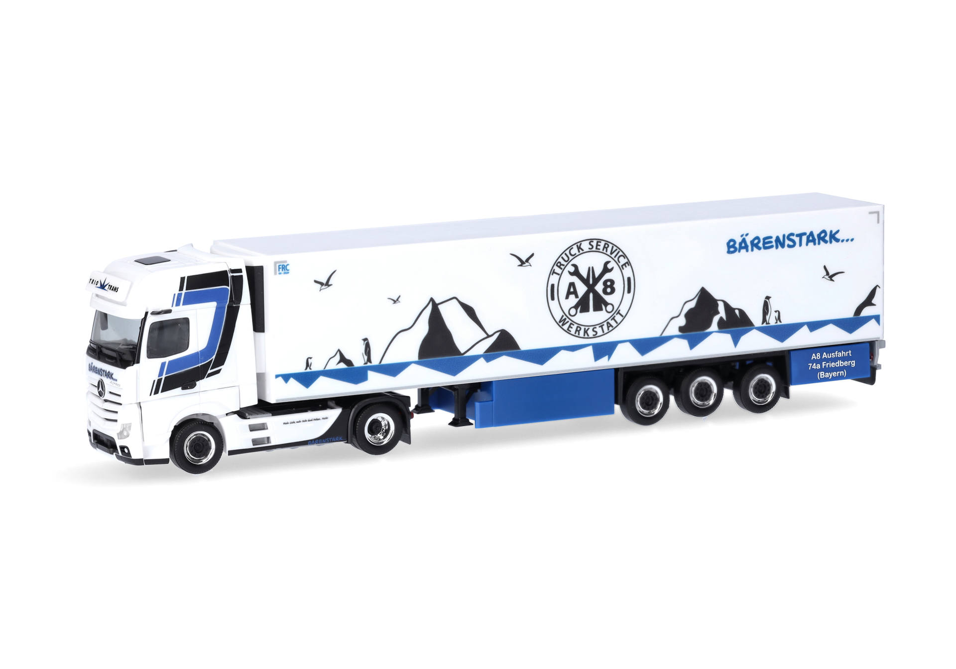 Mercedes-Benz Actros 18 Gigaspace refrigerated box semitrailer truck "Trio-Trans" (Bavaria/Friedberg)