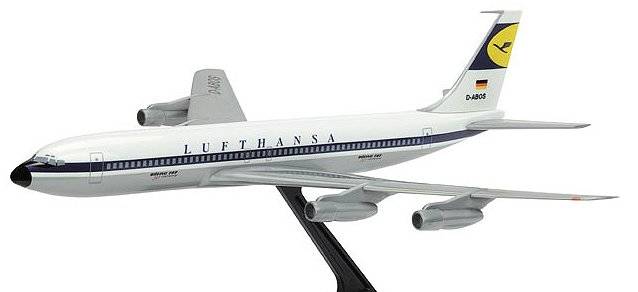 Lufthansa Boeing 707-300. This item comes / came in Wooster branded packaging.