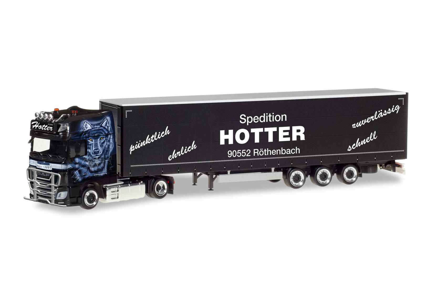 DAF XF SSC Euro 6 curtain canvas semitrailer "Hotter"