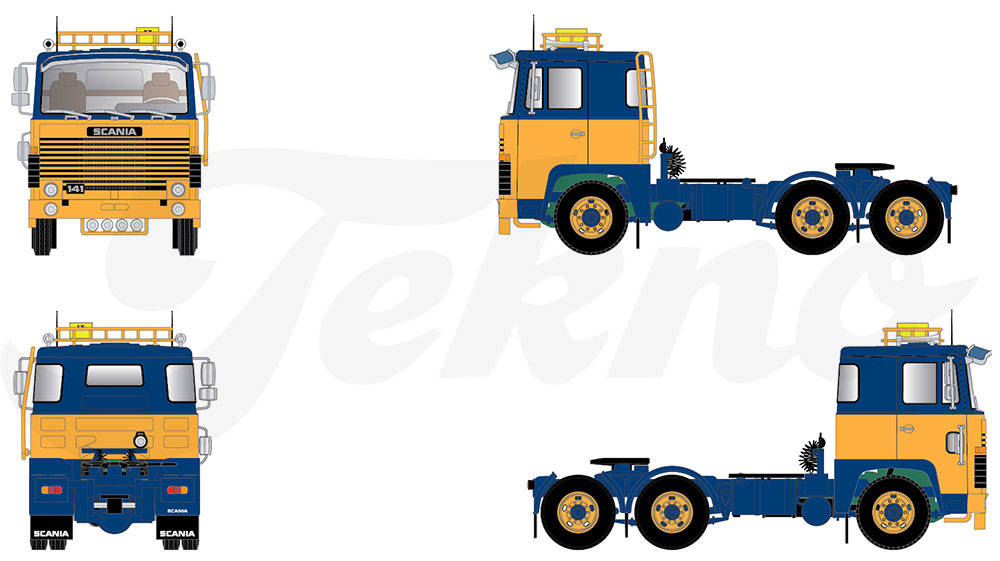 Scania 141 6x2 rigid tractor