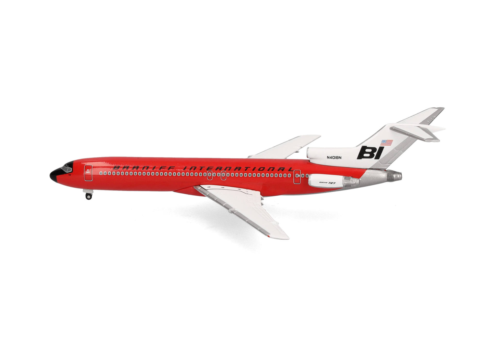 Braniff International Boeing 727-200 - Solid Red – N401BN