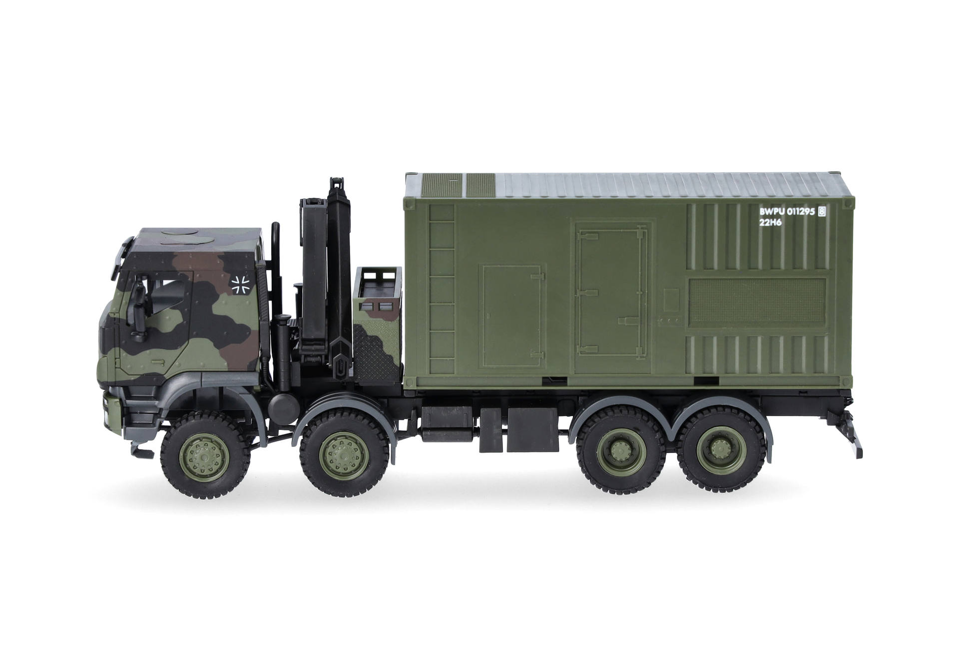 toy, truck, military, camouflage, container