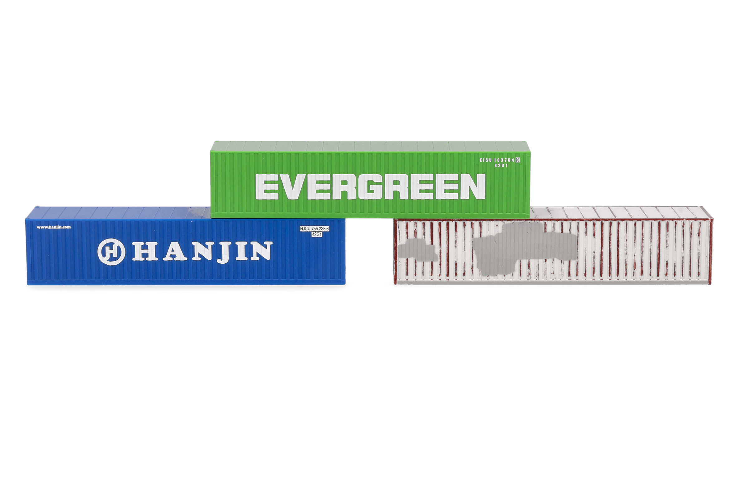 Accessories: TT container set "Evergreen/Hanjin/aged"