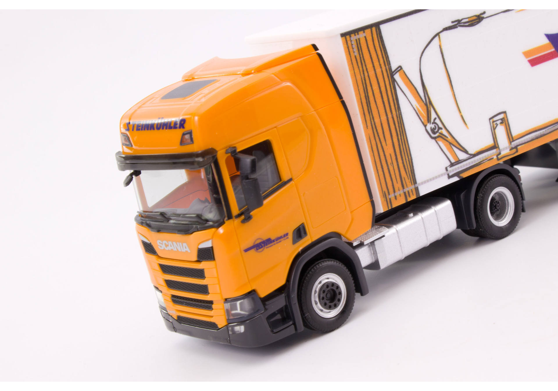 Herpa Scania Cr Hd Curtain Canvas Semitrailer Steink Hler