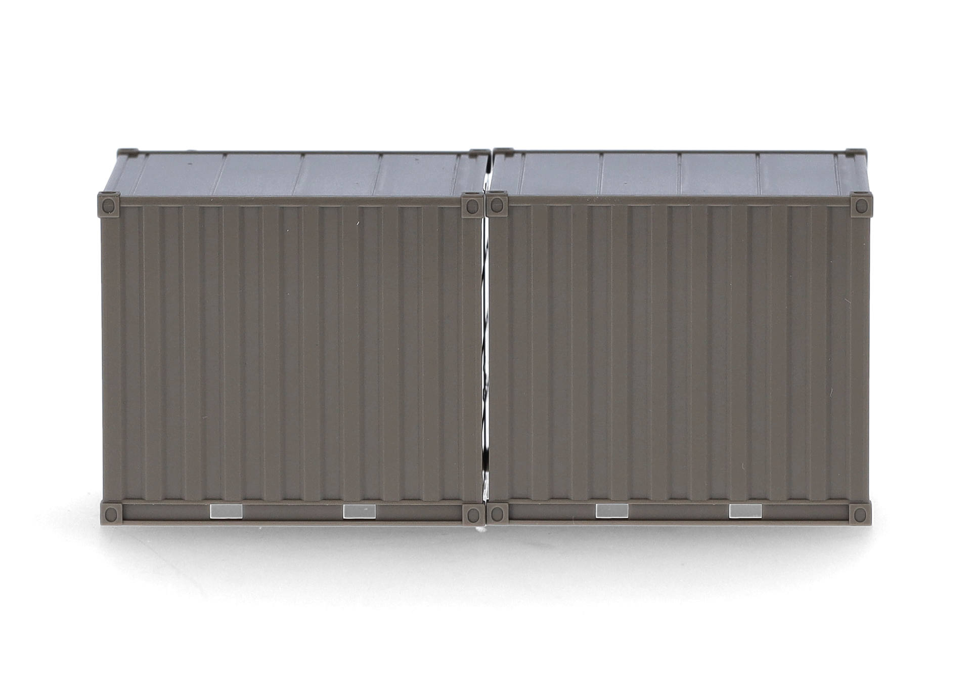 2x 10ft Container "Heer" (army), brown grey (undecorated)