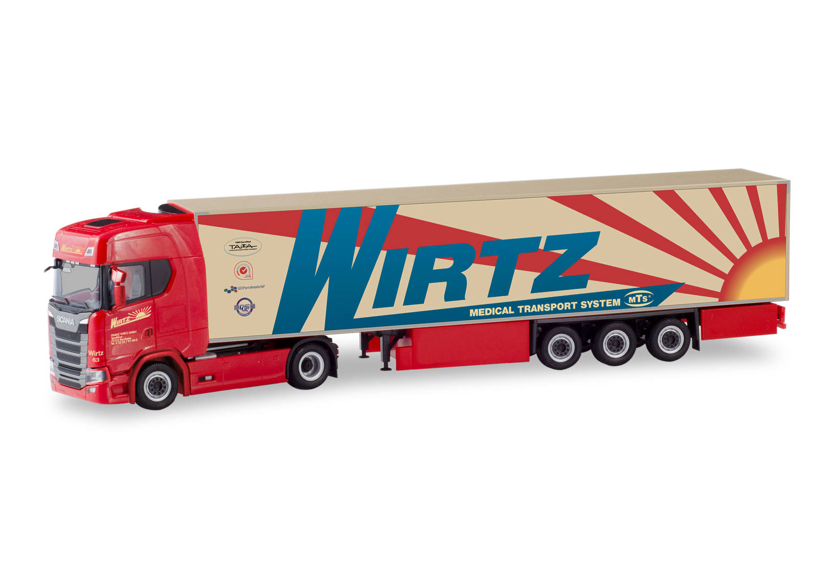 Scania CS 20 HD refrigerated box semitrailer "Wirtz"