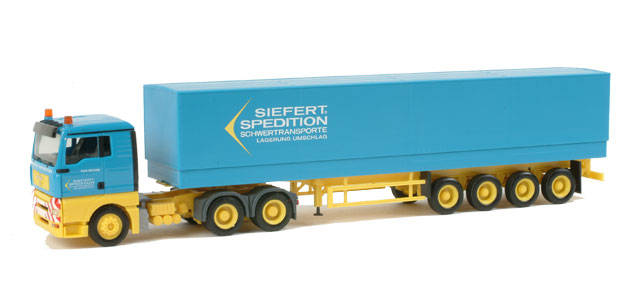 MAN TGA XL canvas semitrailer "Siefert"