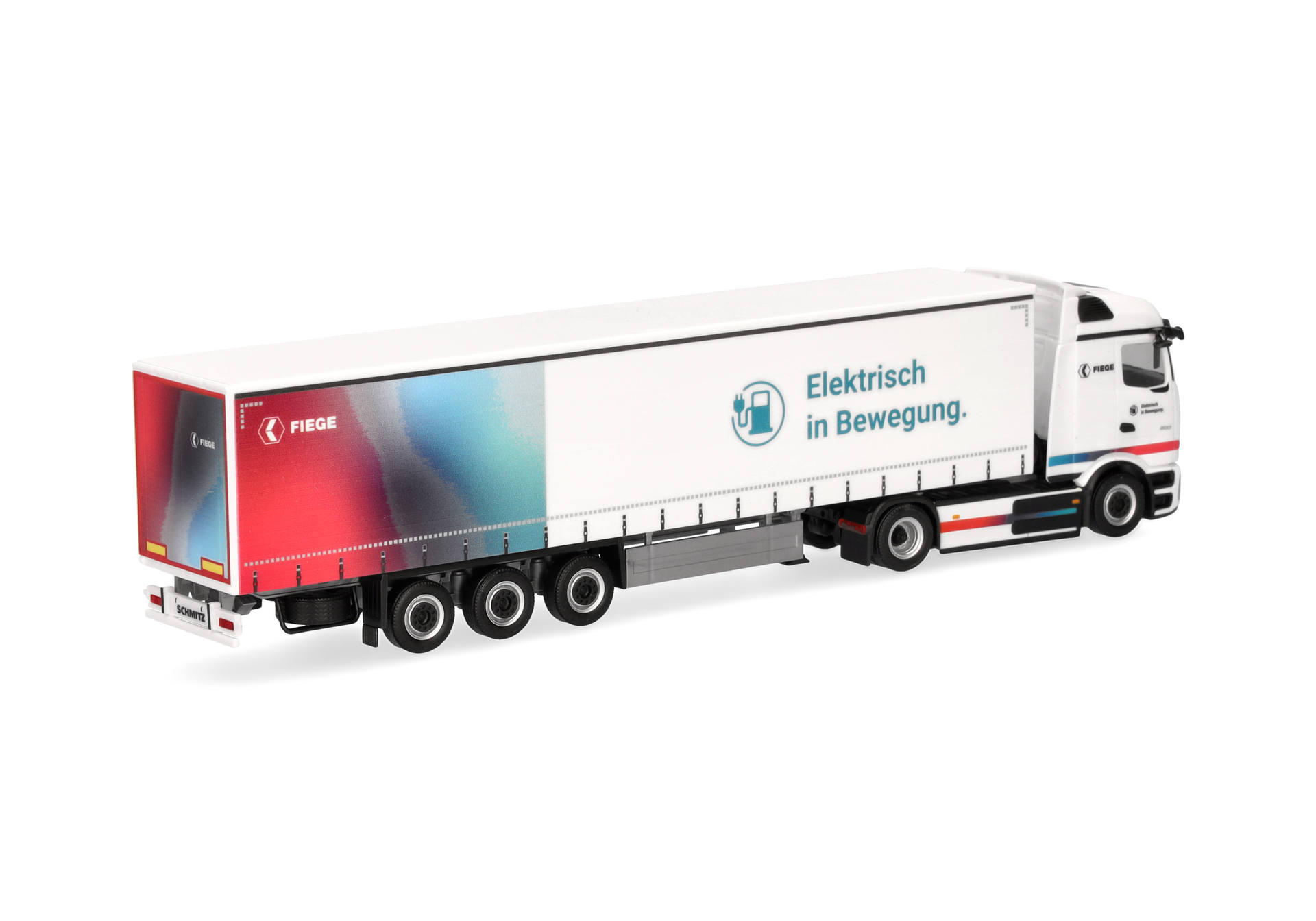Mercedes-Benz eActros 600 ProCabin Streamspace curtain canvas semitrailer truck "FIEGE Logistik"