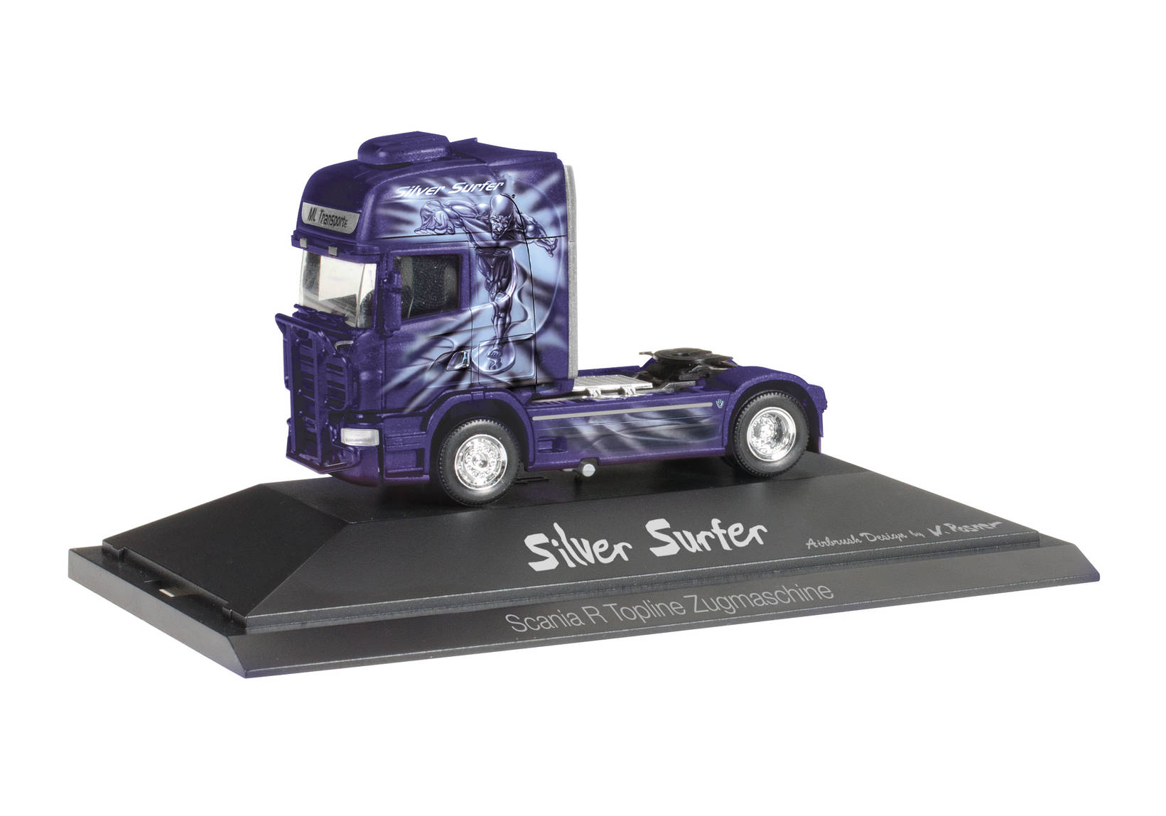Scania R rigid tractor "Silver Surfer / ML Transporte"