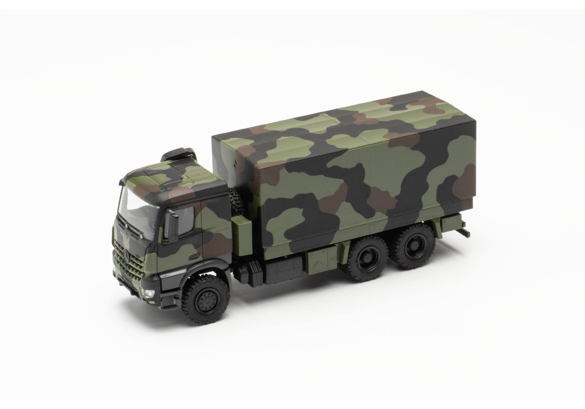 Mercedes-Benz Arocs 6x6 flatbed truck, camouflage