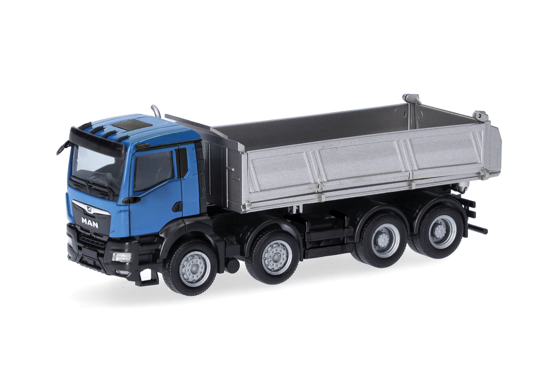 MAN TGS NN dump truck 4axles, blue/silver