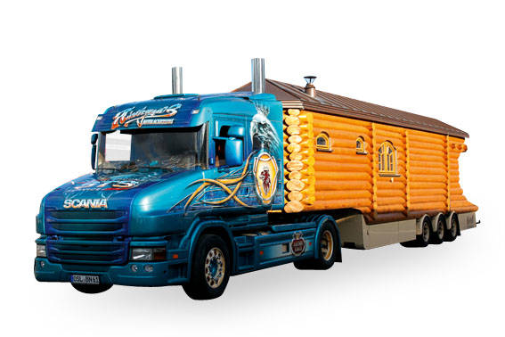 Scania Hauber Wohnmobil-Sattelzug "Niedergesäß"