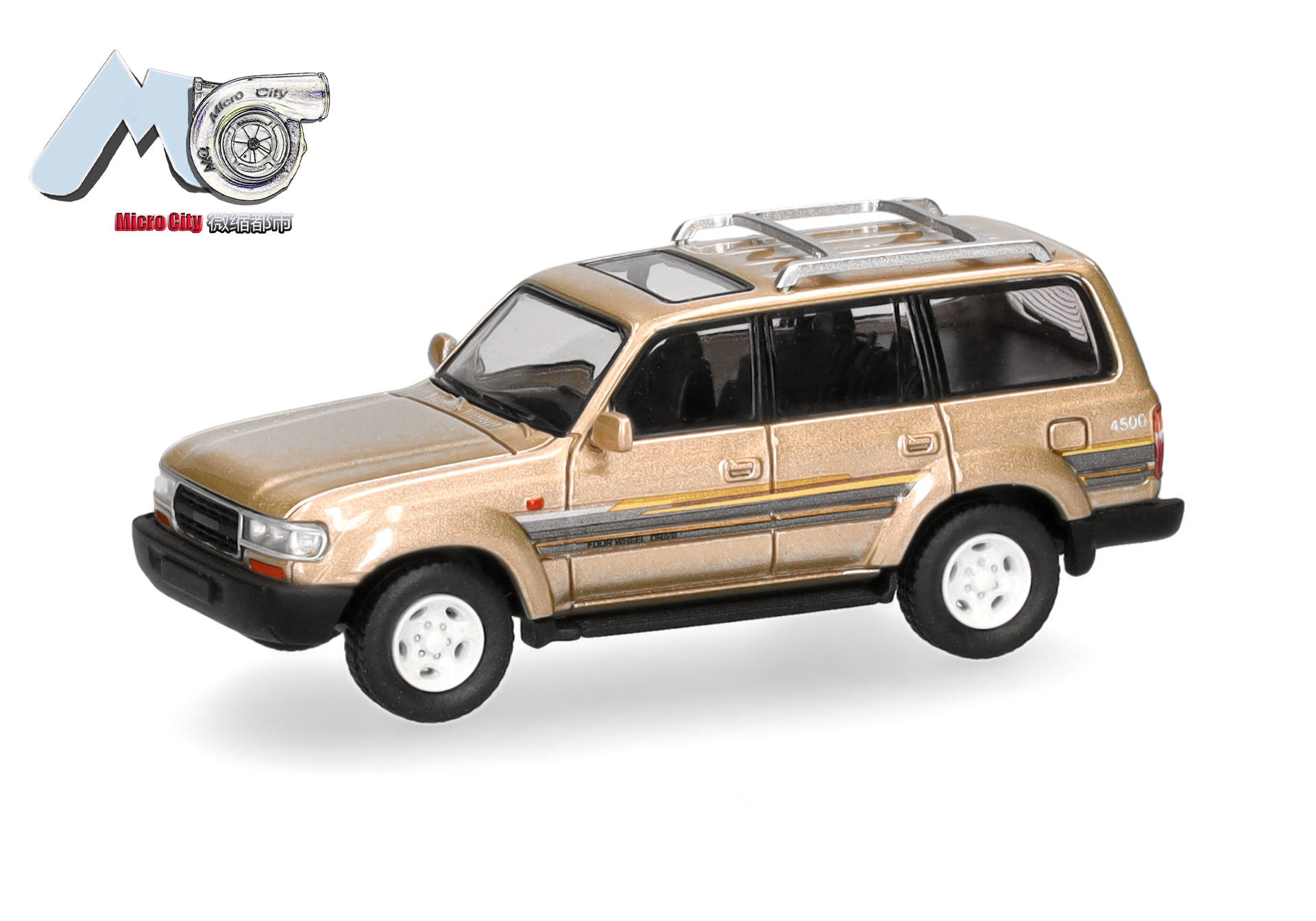 toy, SUV, gold, golden, roof rack