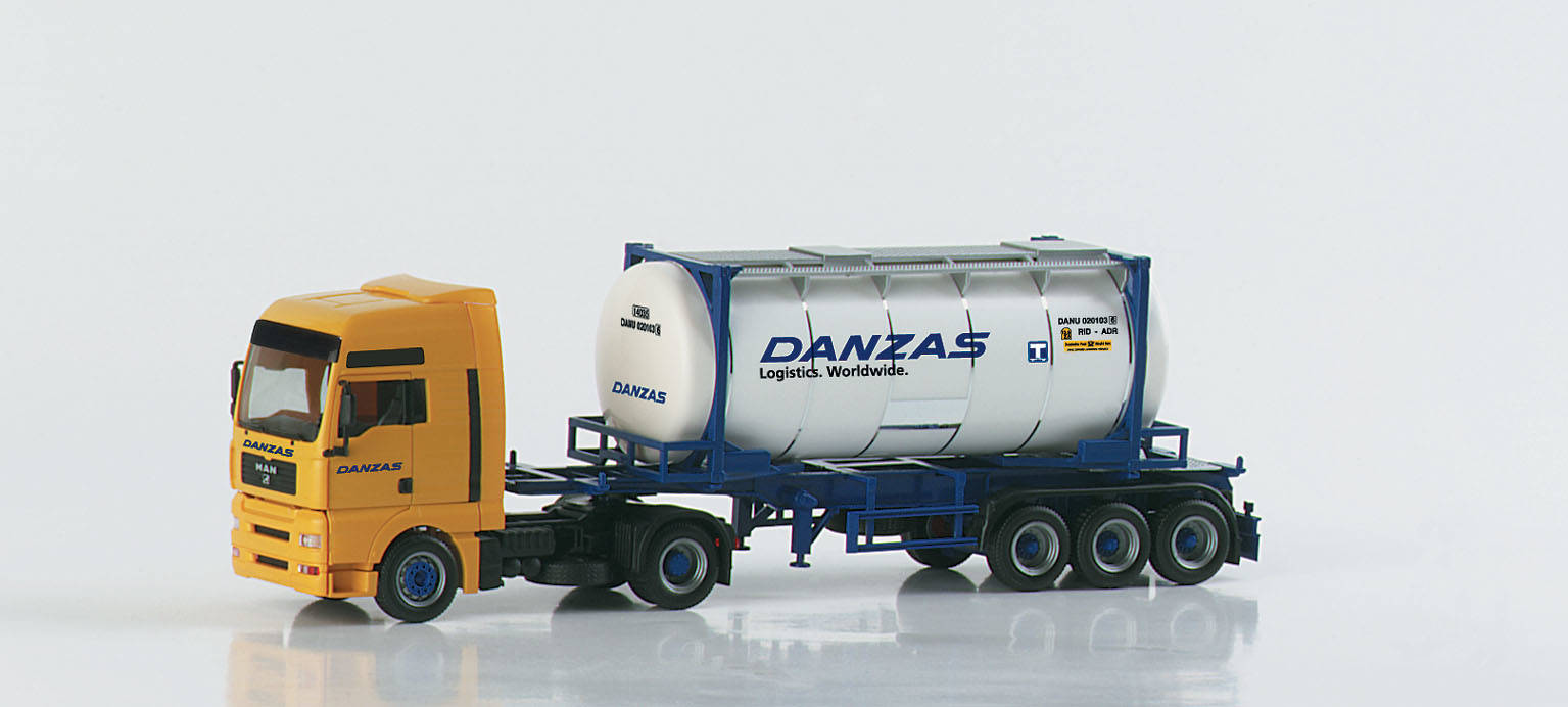 MAN TGA XXL tank container semitrailer "DANZAS"