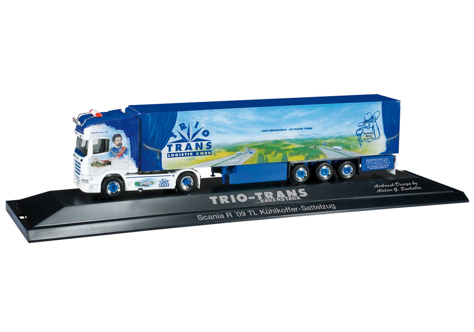 Scania R TL Kühlkoffer-Sattelzug "Bayern Star III / Trio Trans"
