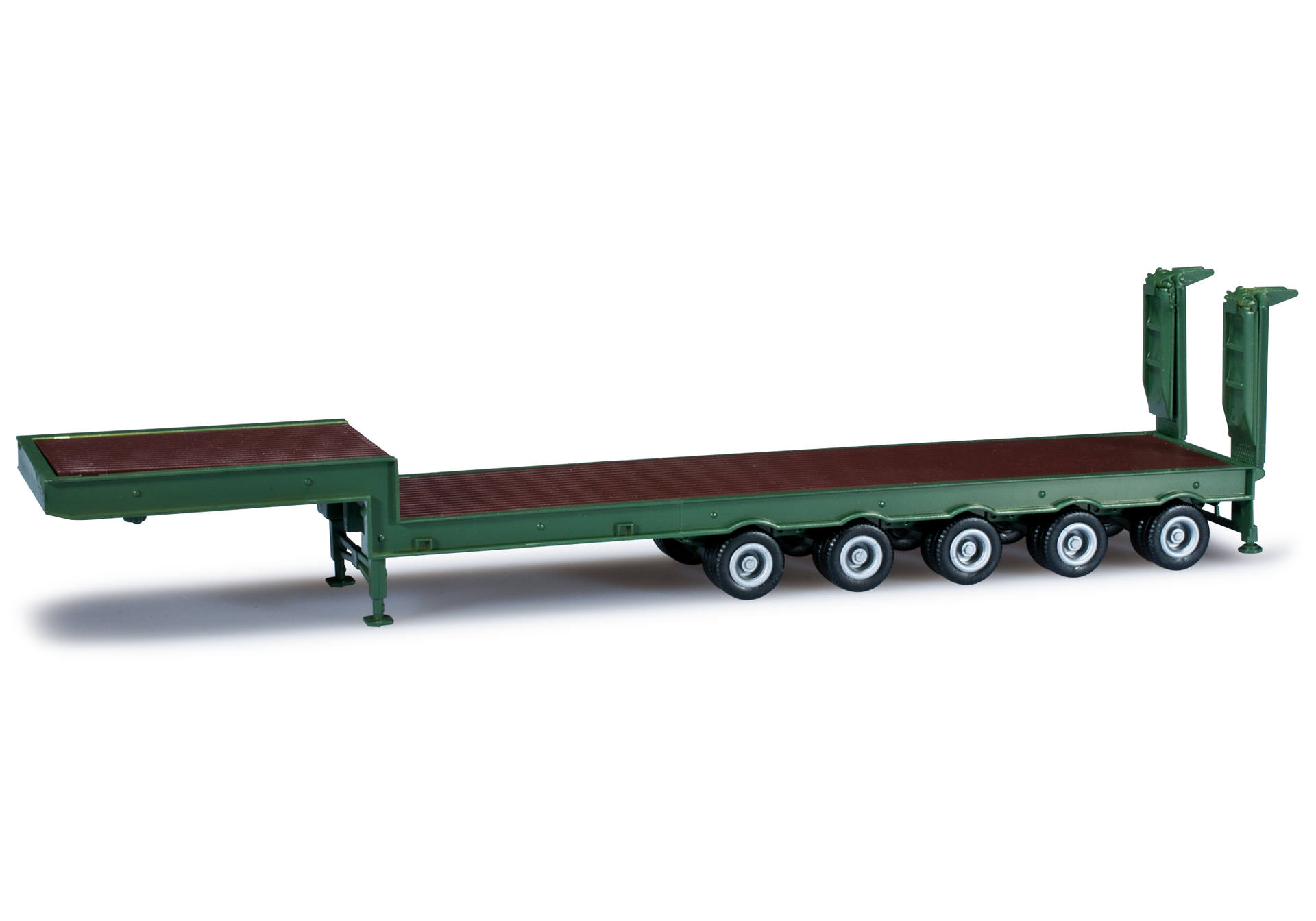 Low-boy trailer, oxide green