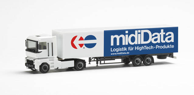 Renault Magnum box semitrailer 2/2 "MidiData"
