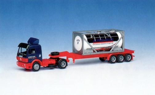 Mercedes-Benz SK '88 Chrom-tankcontainer saddle train 2A/3A 30 "Trailer with 20" container