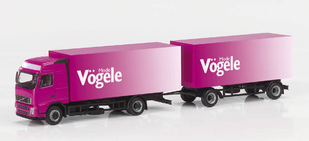 Volvo GL box volume trailer "Voegele"