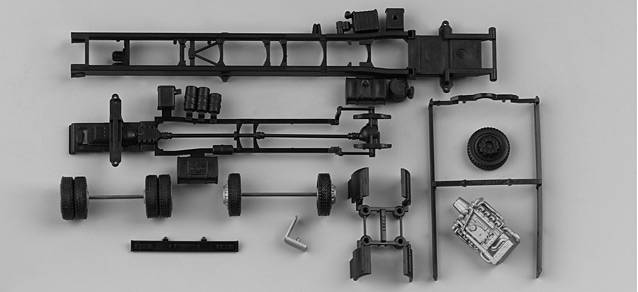 Chassis for bulk volume truck Mercedes-Benz Actros 2a, 2 pieces
