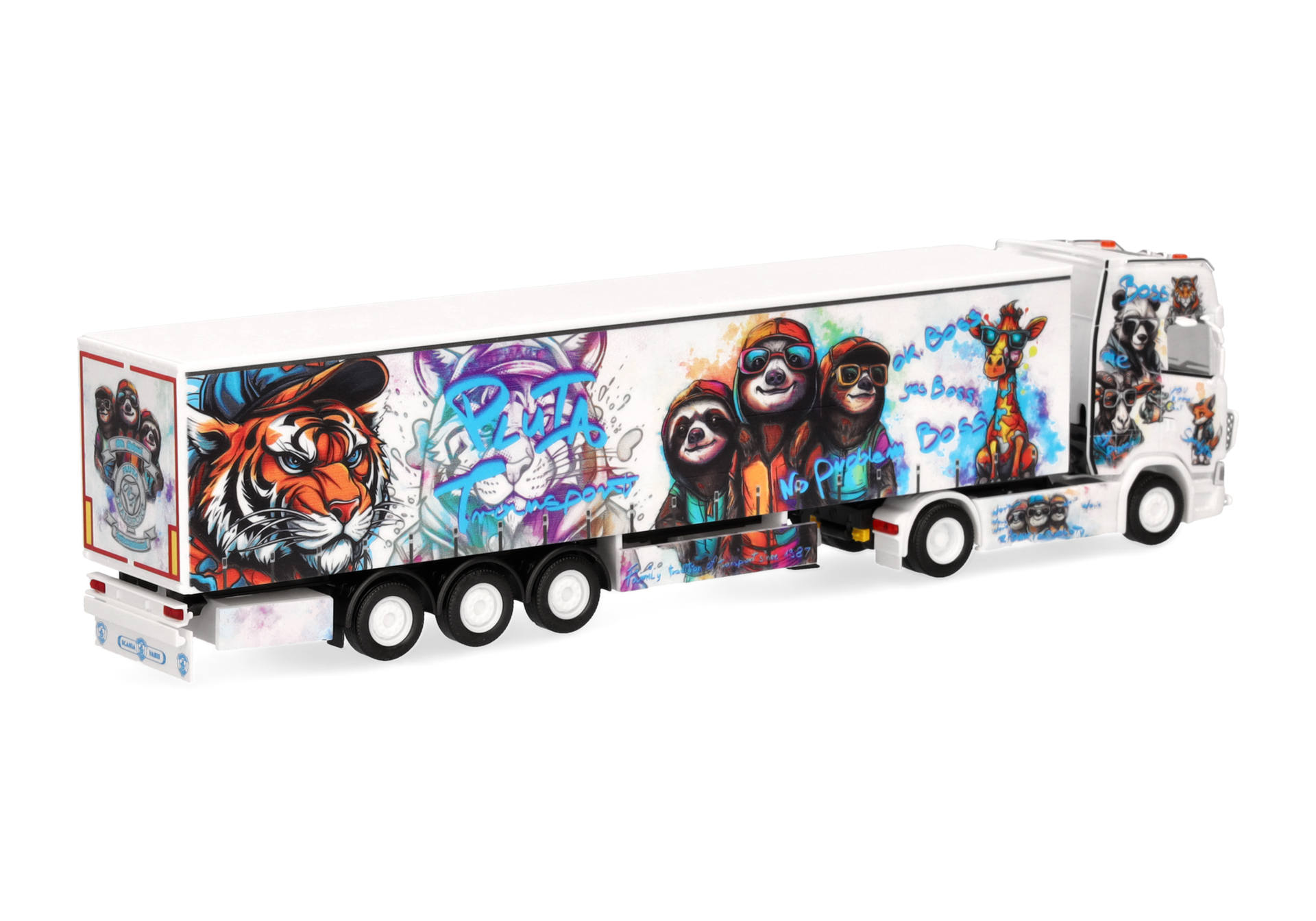 Scania CS 20 HD curtain canvas semitrailer truck "Pluta Transport" (Poland)