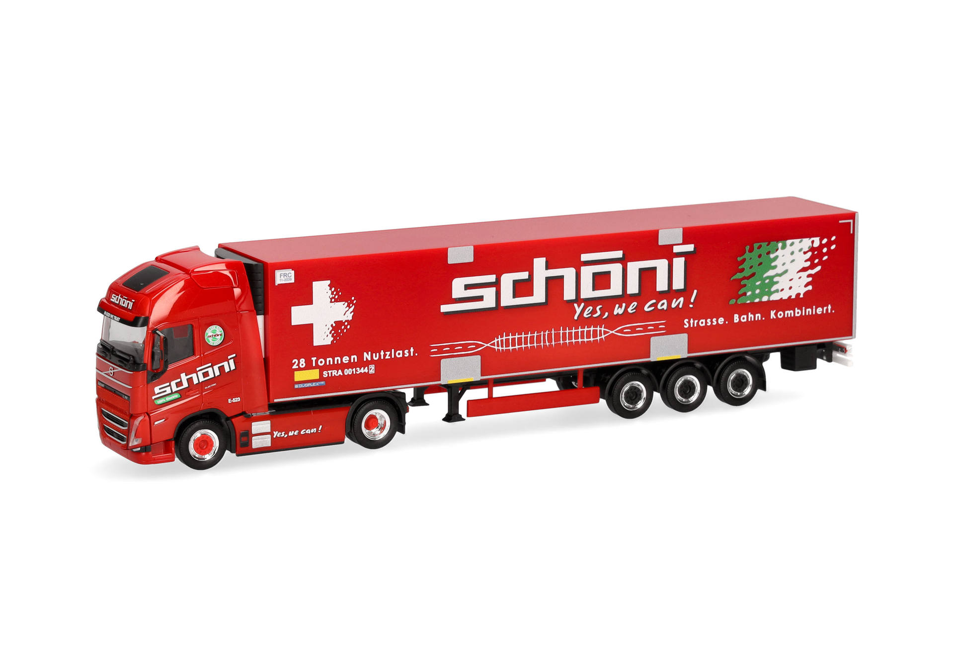 Volvo FH GL XL 2020 Electric refrigerated box semitrailer truck "Schöni" (Swiss)