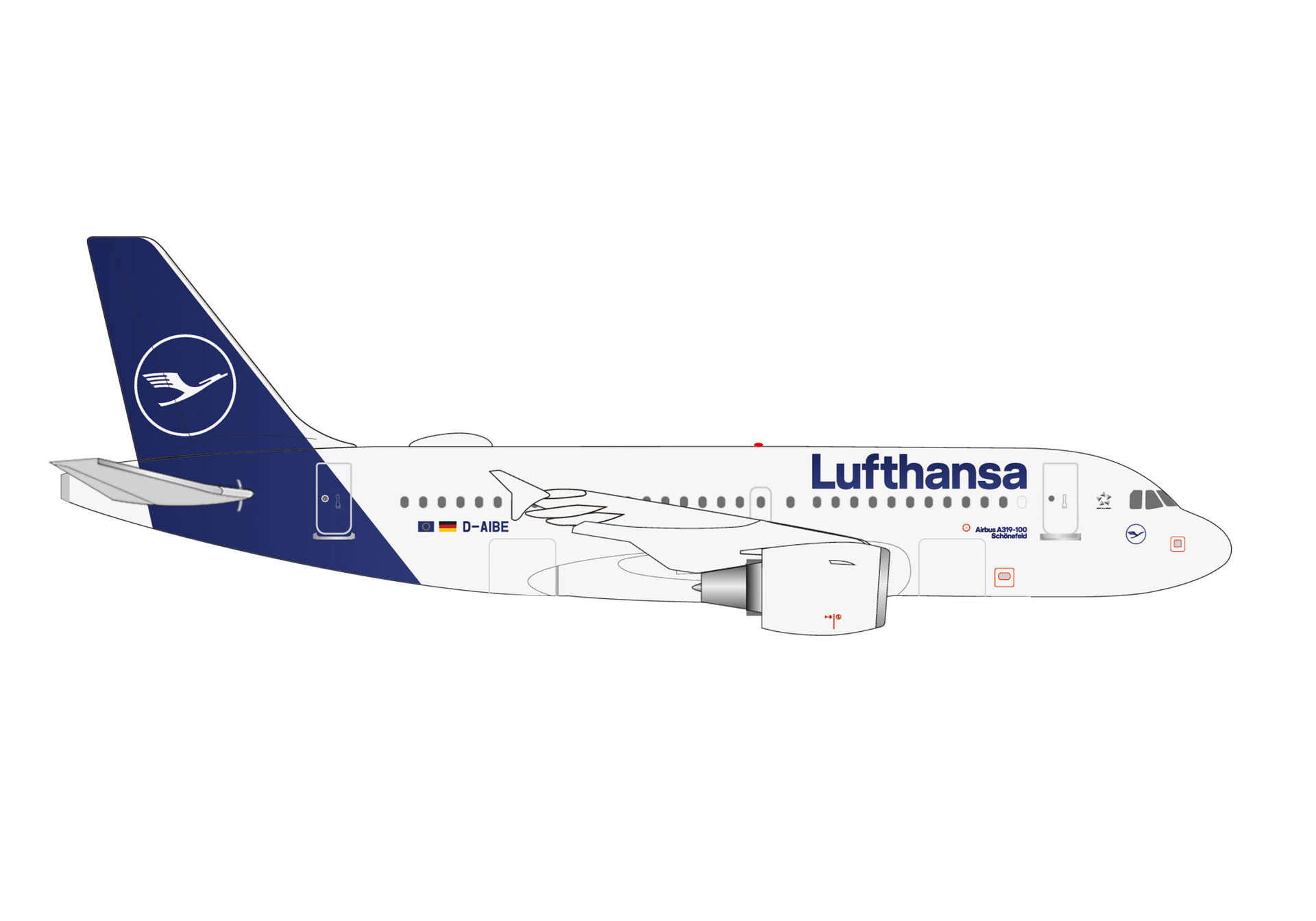 Lufthansa Airbus A319 - D-AIBE "Schönefeld"