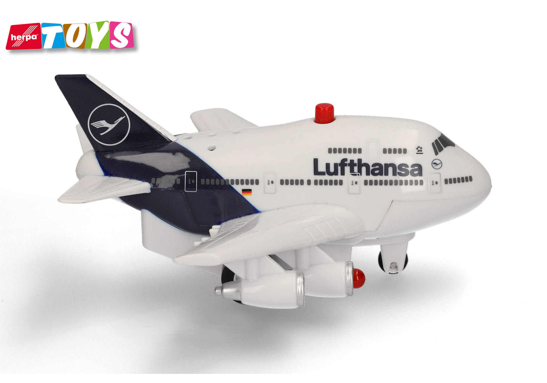 toy airplane, airplane model, Lufthansa, white plane, red nose