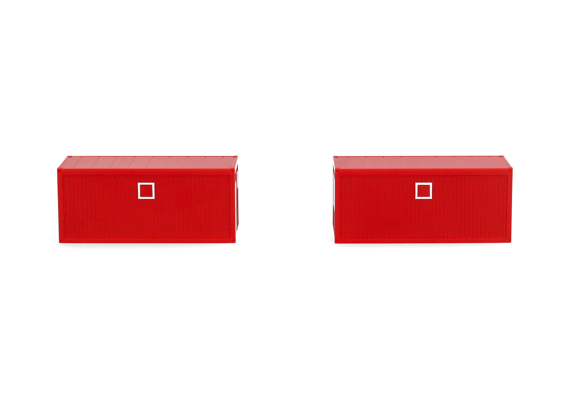 2x 20ft Baucontainer, rot