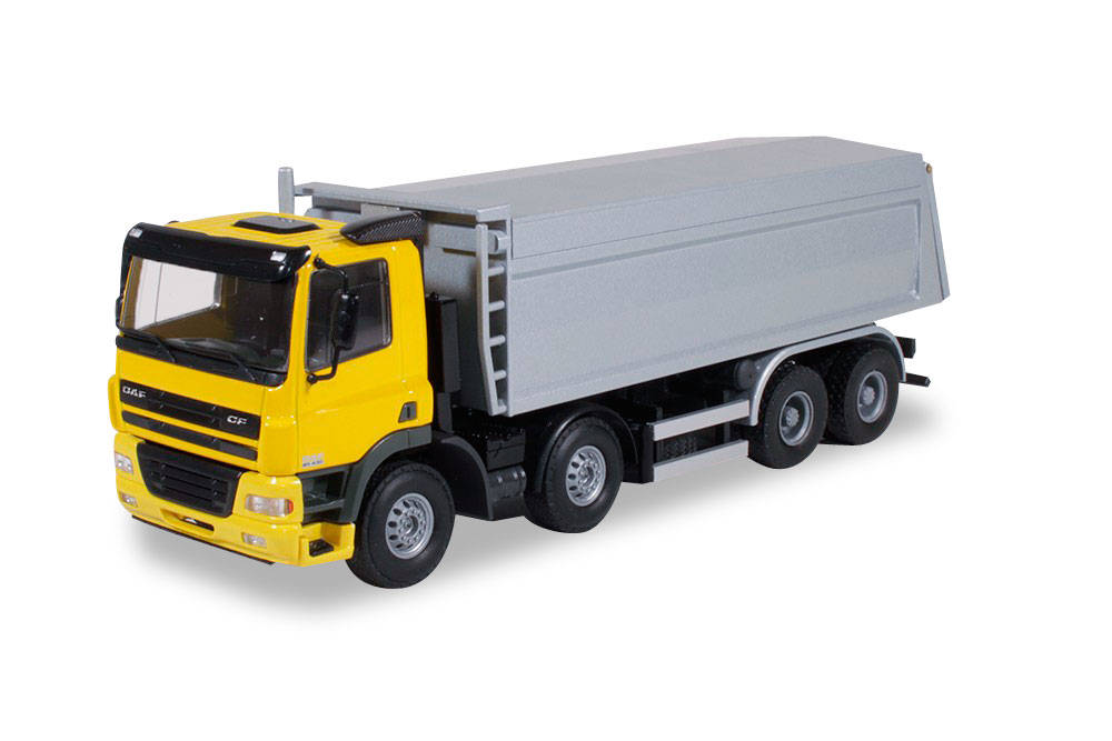 DAF CF85 Hyva dumper, yellow