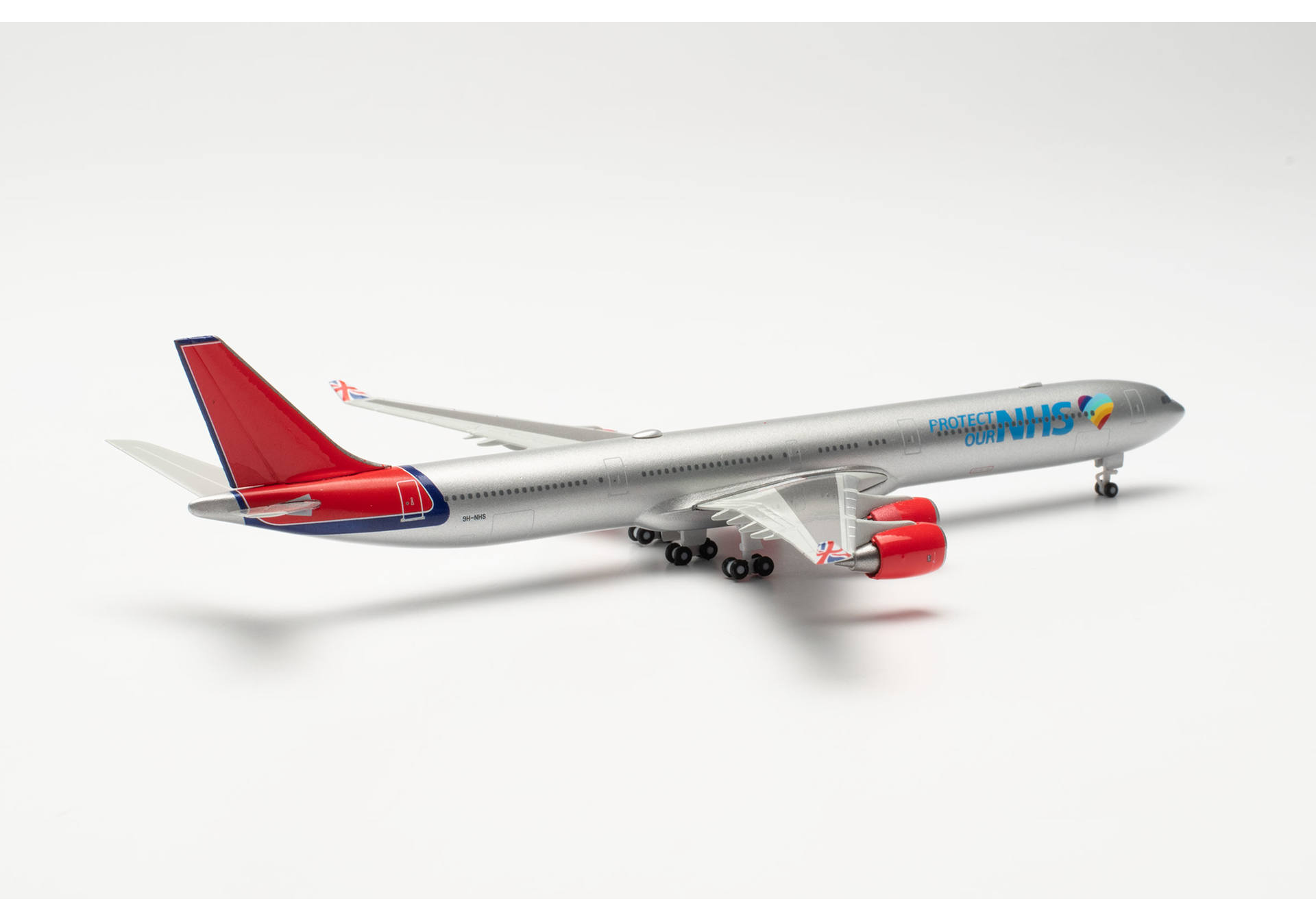 Maleth Aero Airbus A340-600 “Protect Our NHS” – 9H-NHS