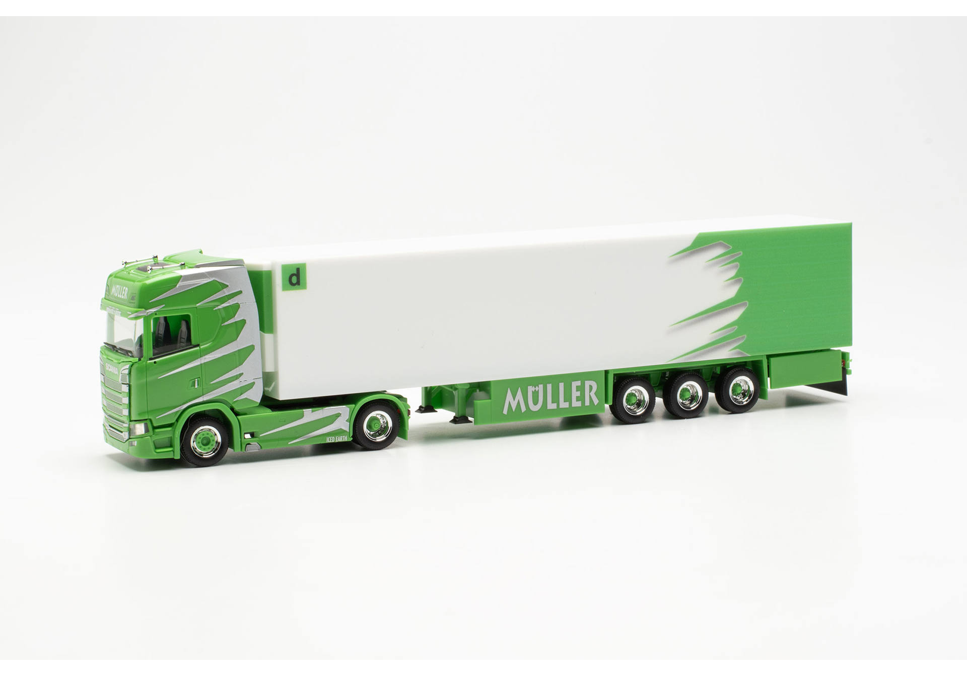 Scania CS 20 HD refrigerated box semitrailer "Müller/Enjoy" (Swiss)