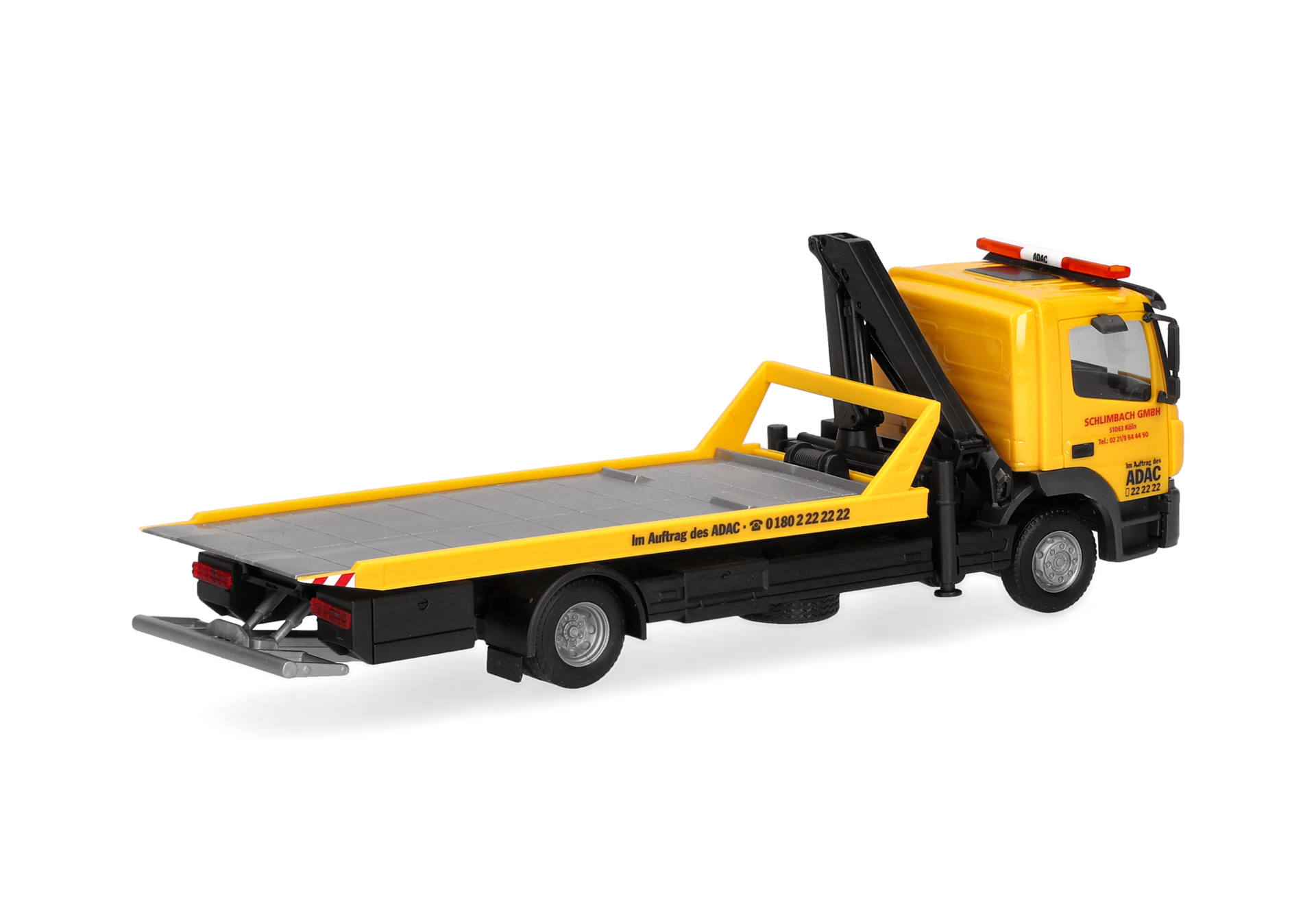 tow truck, flatbed, model, toy, truck