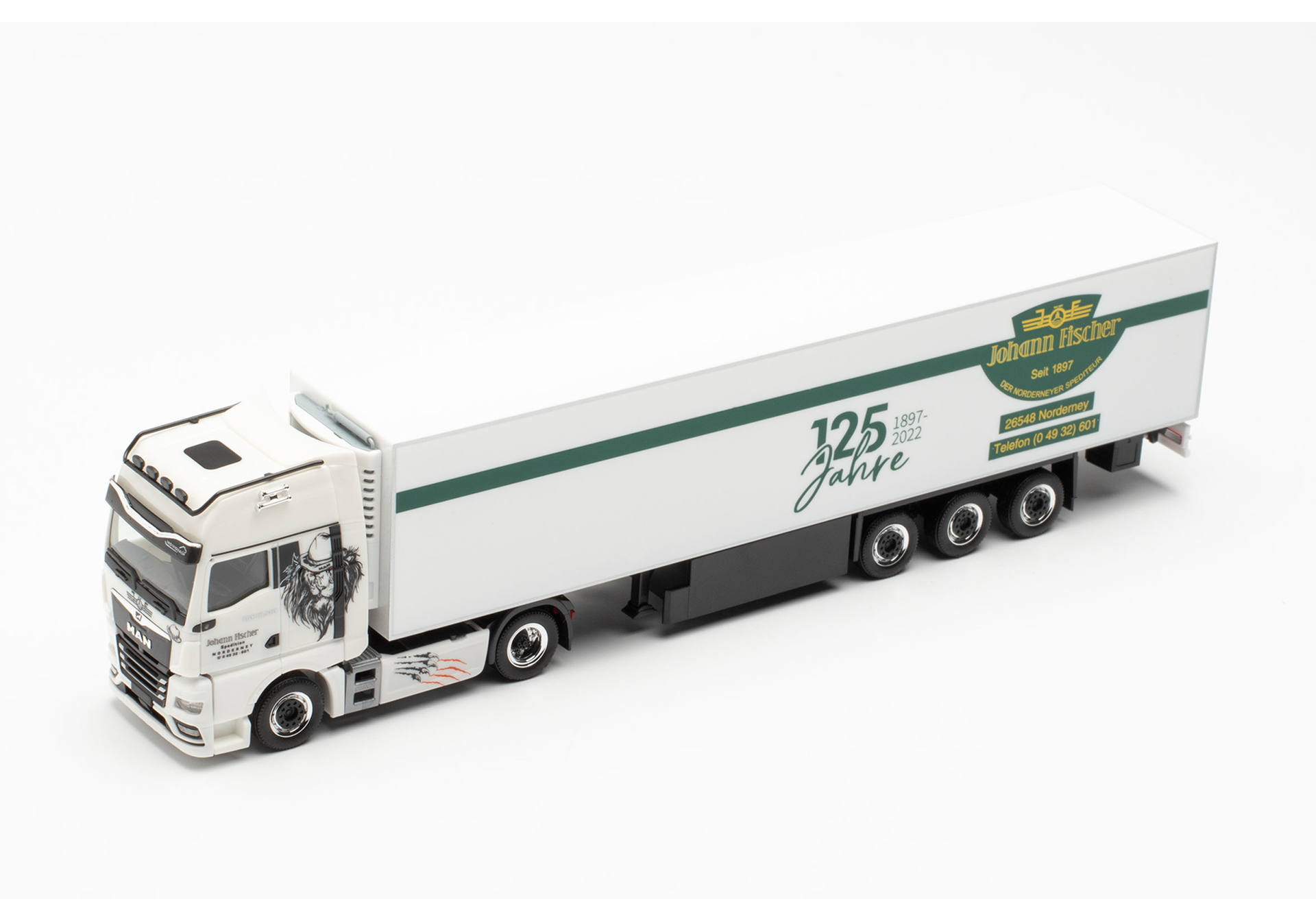 MAN TGX GX refrigerator box semitrailer truck "Fischer"