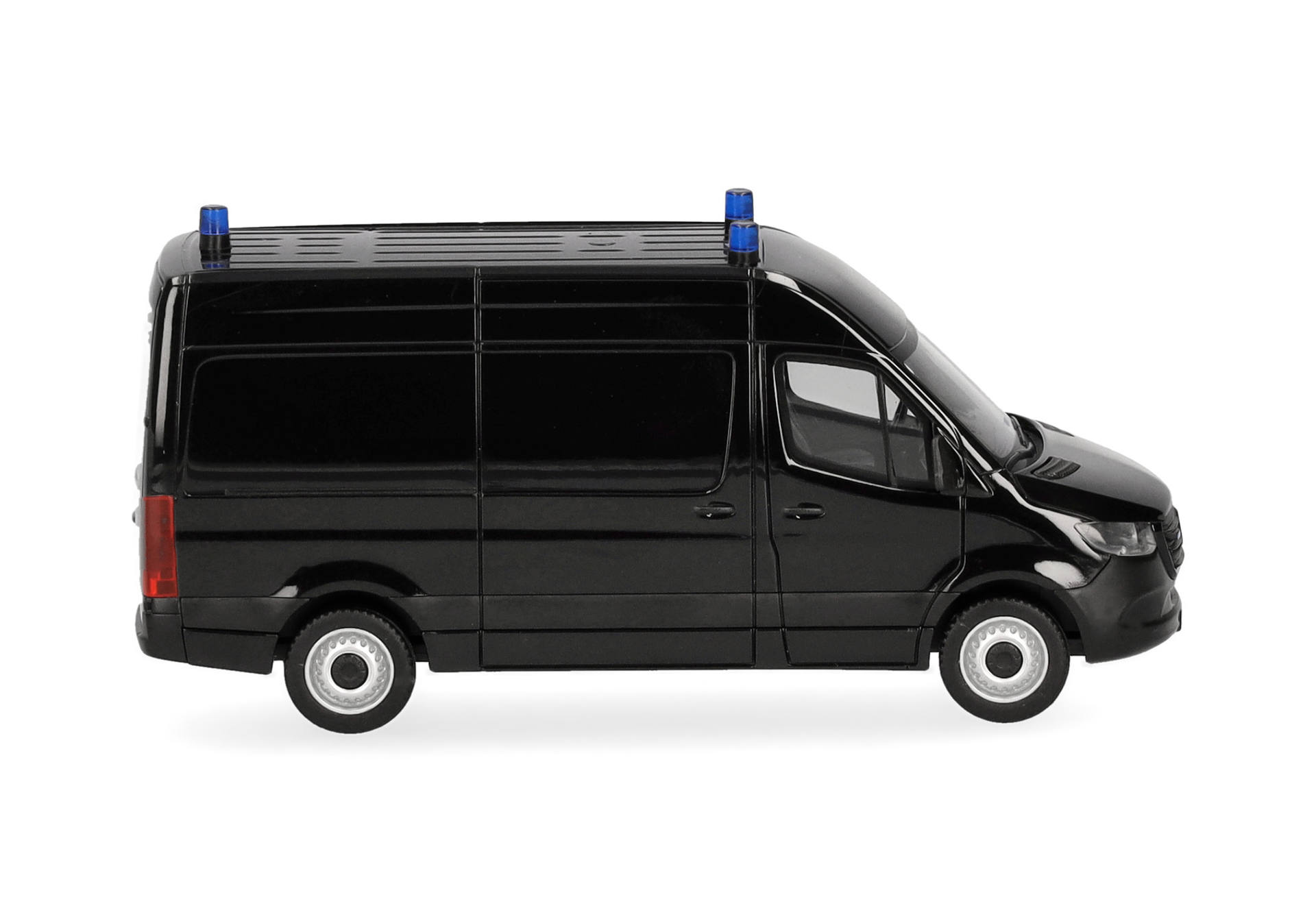 VAN, POLIZEI, BLACK, BLÅ LYS, Fahrzeug