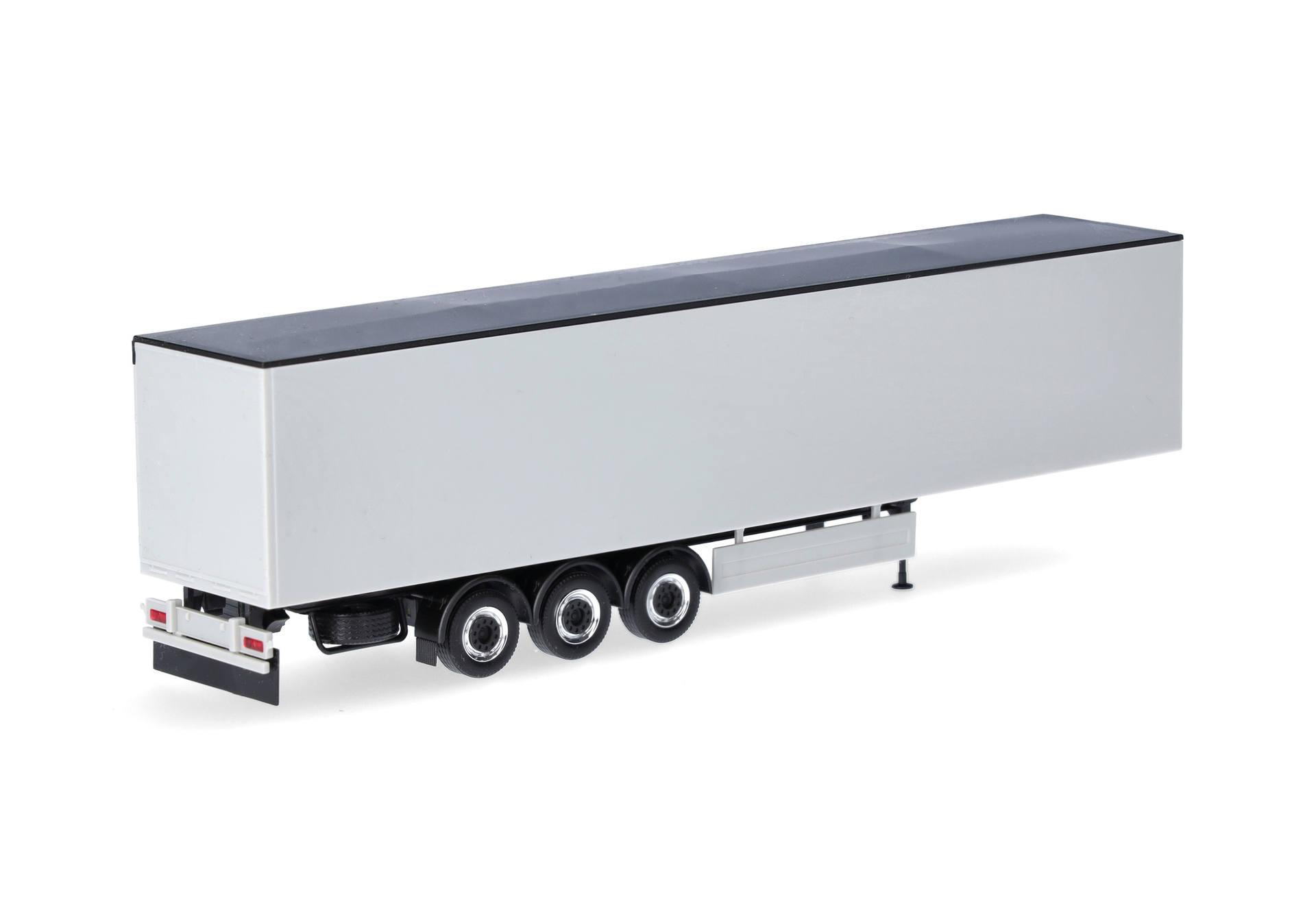 trailer, shipping container, truck trailer, semi trailer, metallic gray