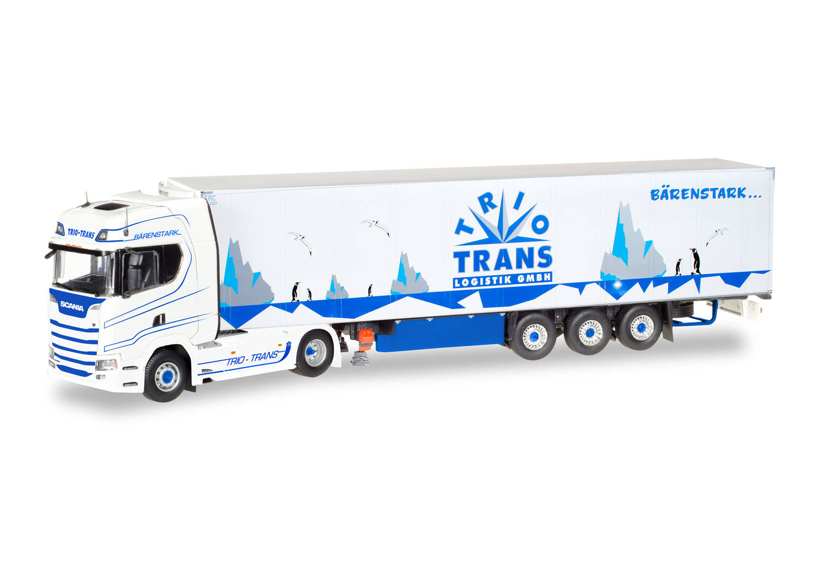 Scania CS20 HD refrigerated semitrailer "Trio-Trans"