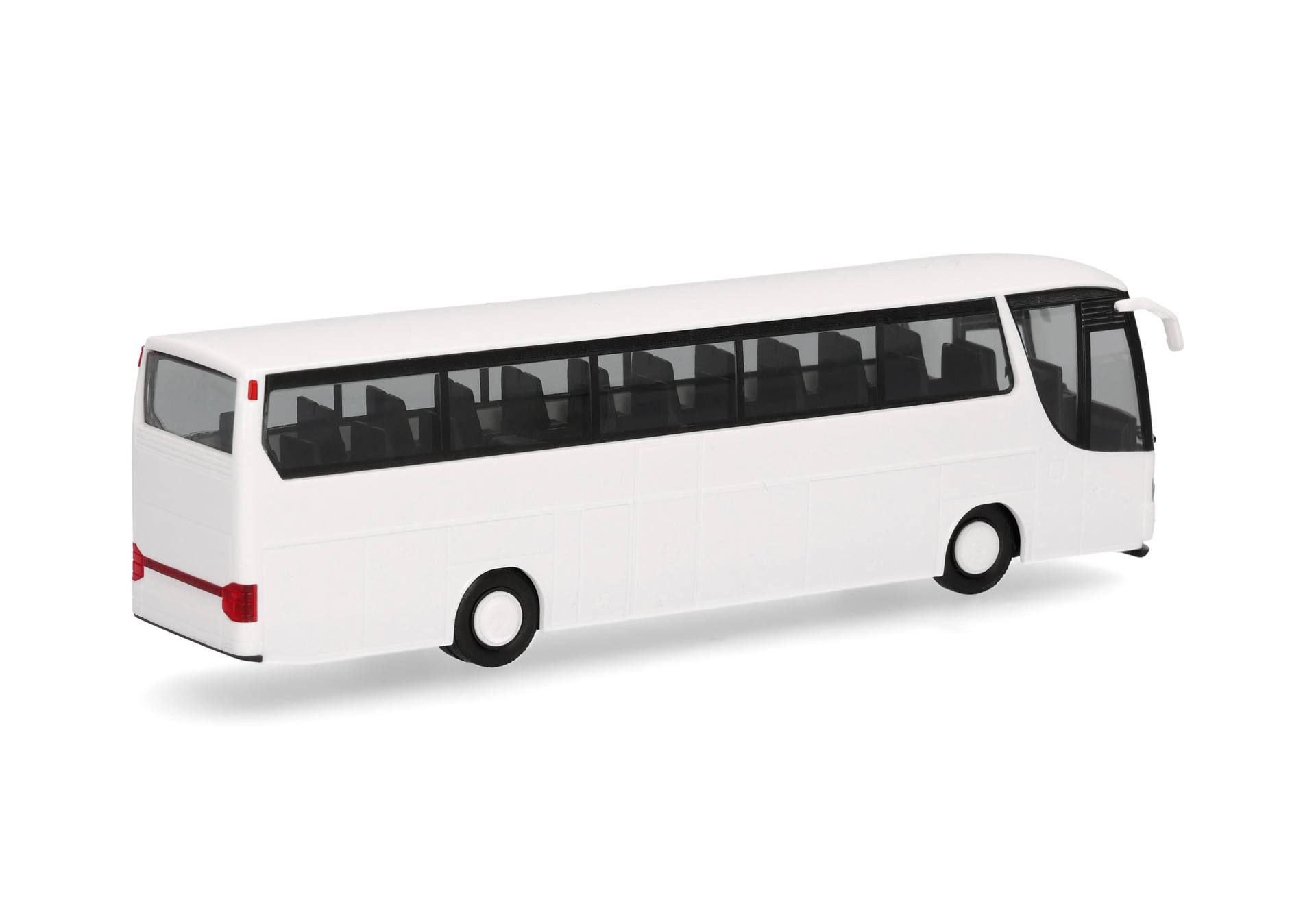minibus, white, windowed, bus, model