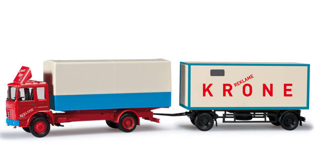 MAN F 8 canvas truck with box trailer "Circus Krone"