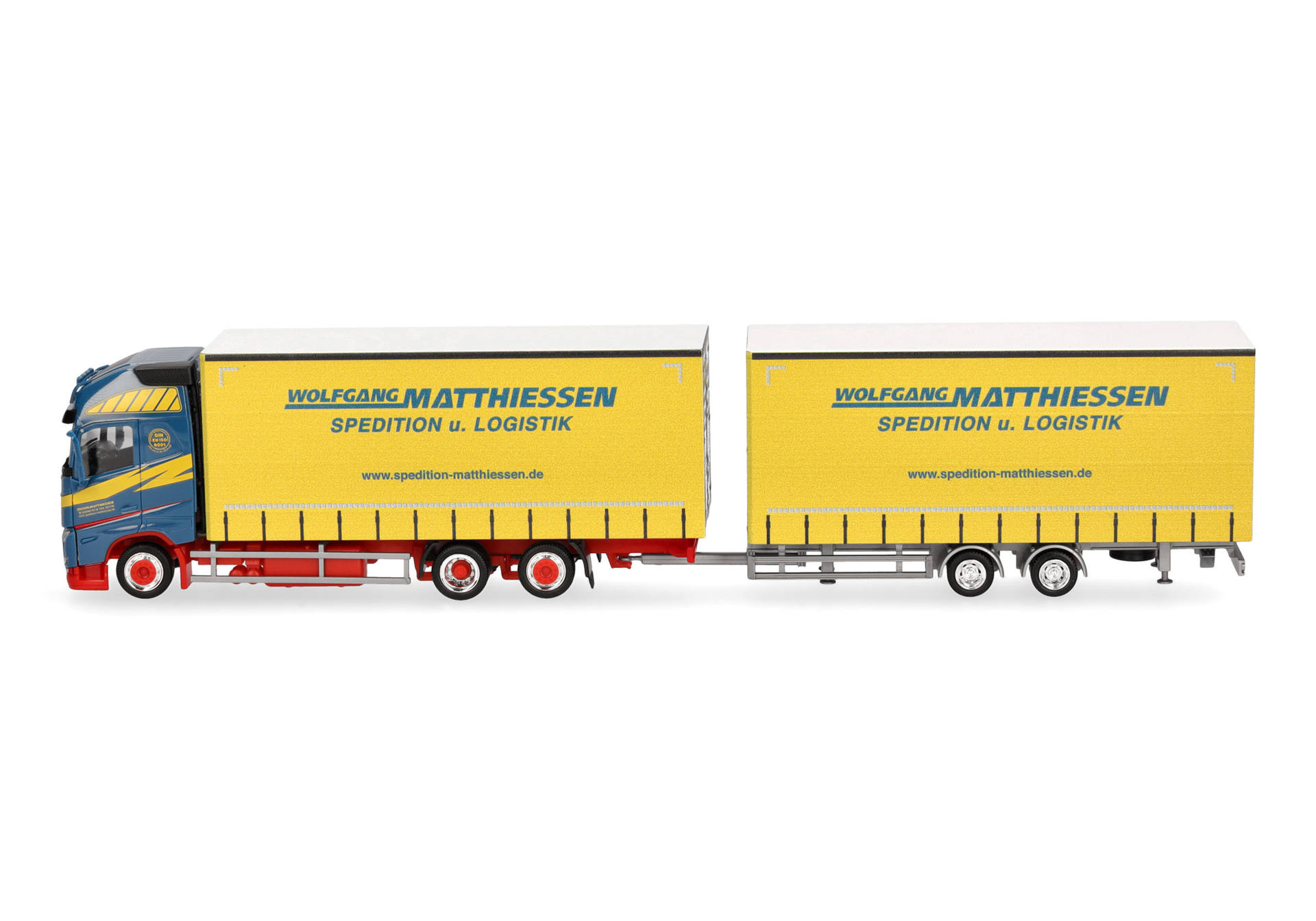 Volvo FH GL XL 2020 Jumbogardinenplanentandem-Hängerzug "Wolfgang Matthiessen"
