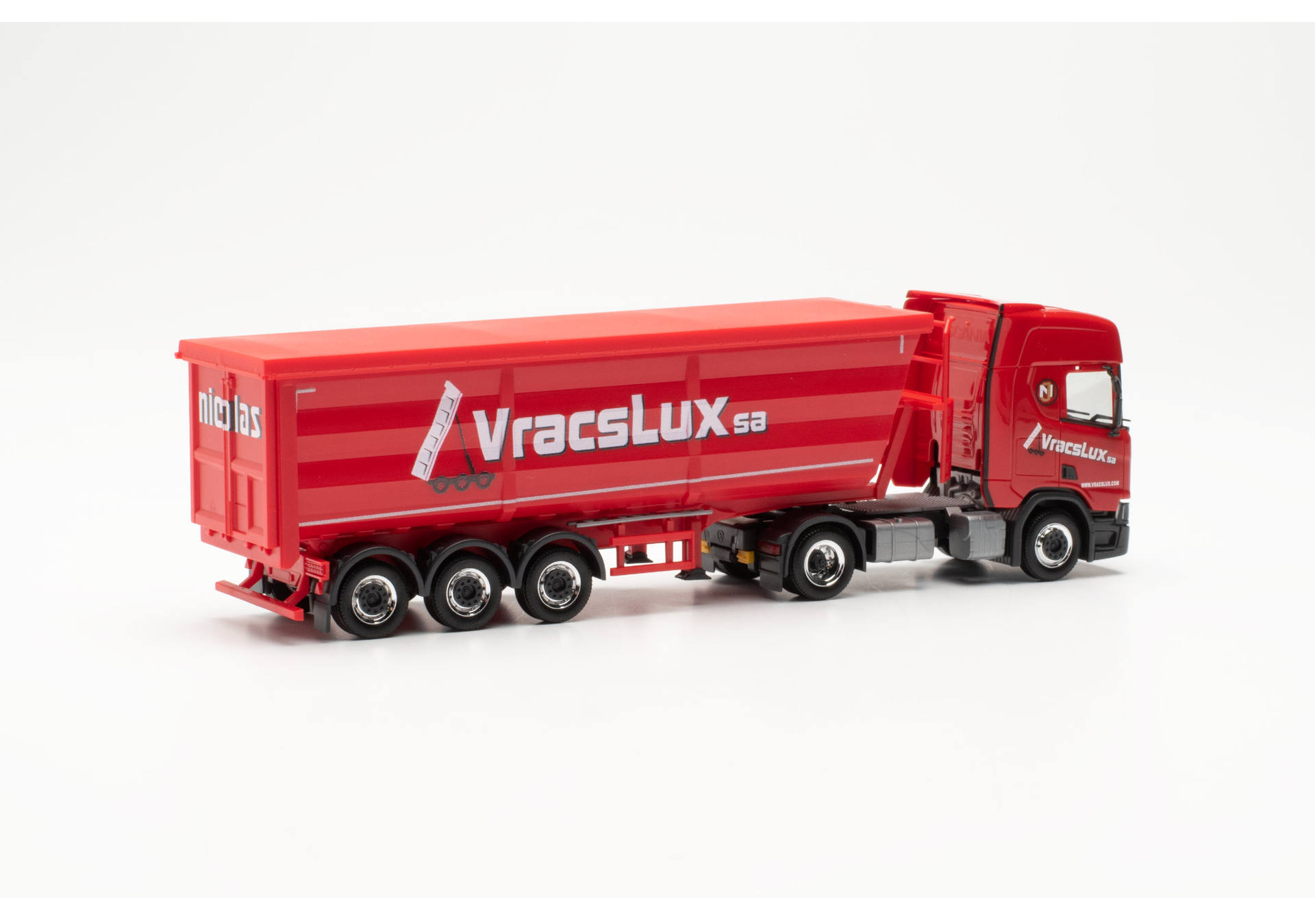 Scania CR 20 HD steel dump semitrailer truck "VracsLux  (Luxembourg/Perle)